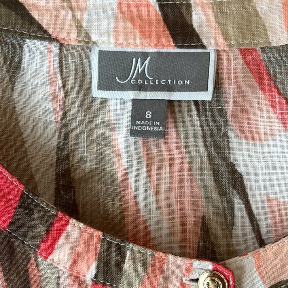 JM Collection Linen Shirt - Picture 2 of 7